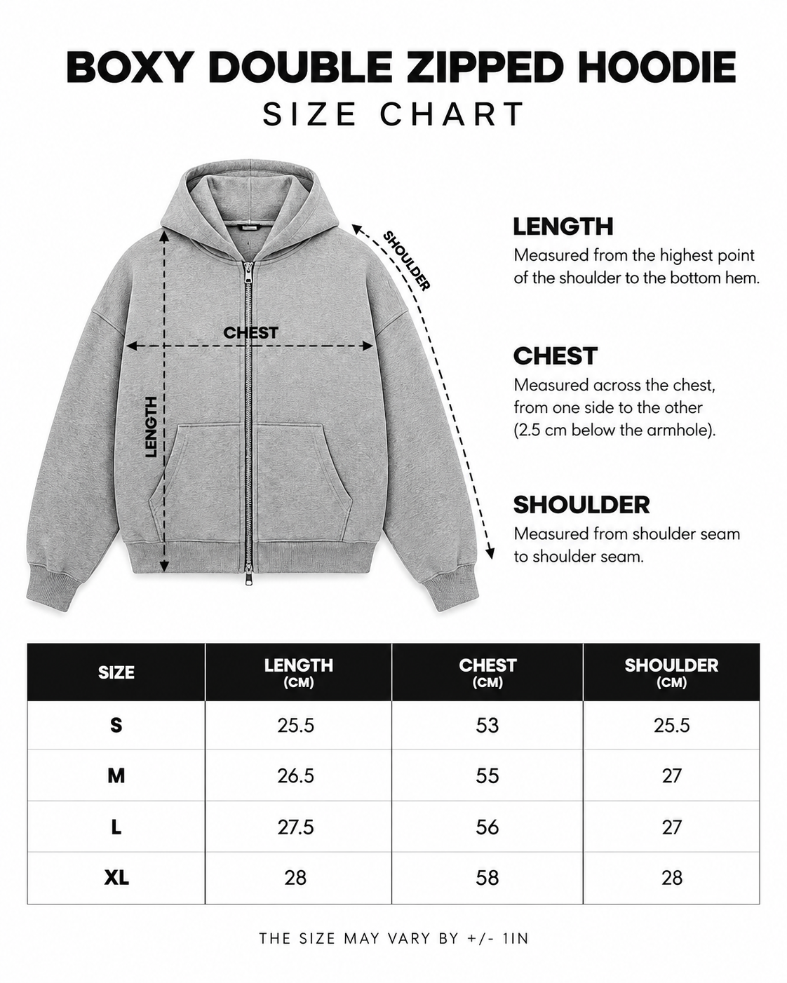 Black Boxy Dual Zipper Hoodie-thumbmail-7