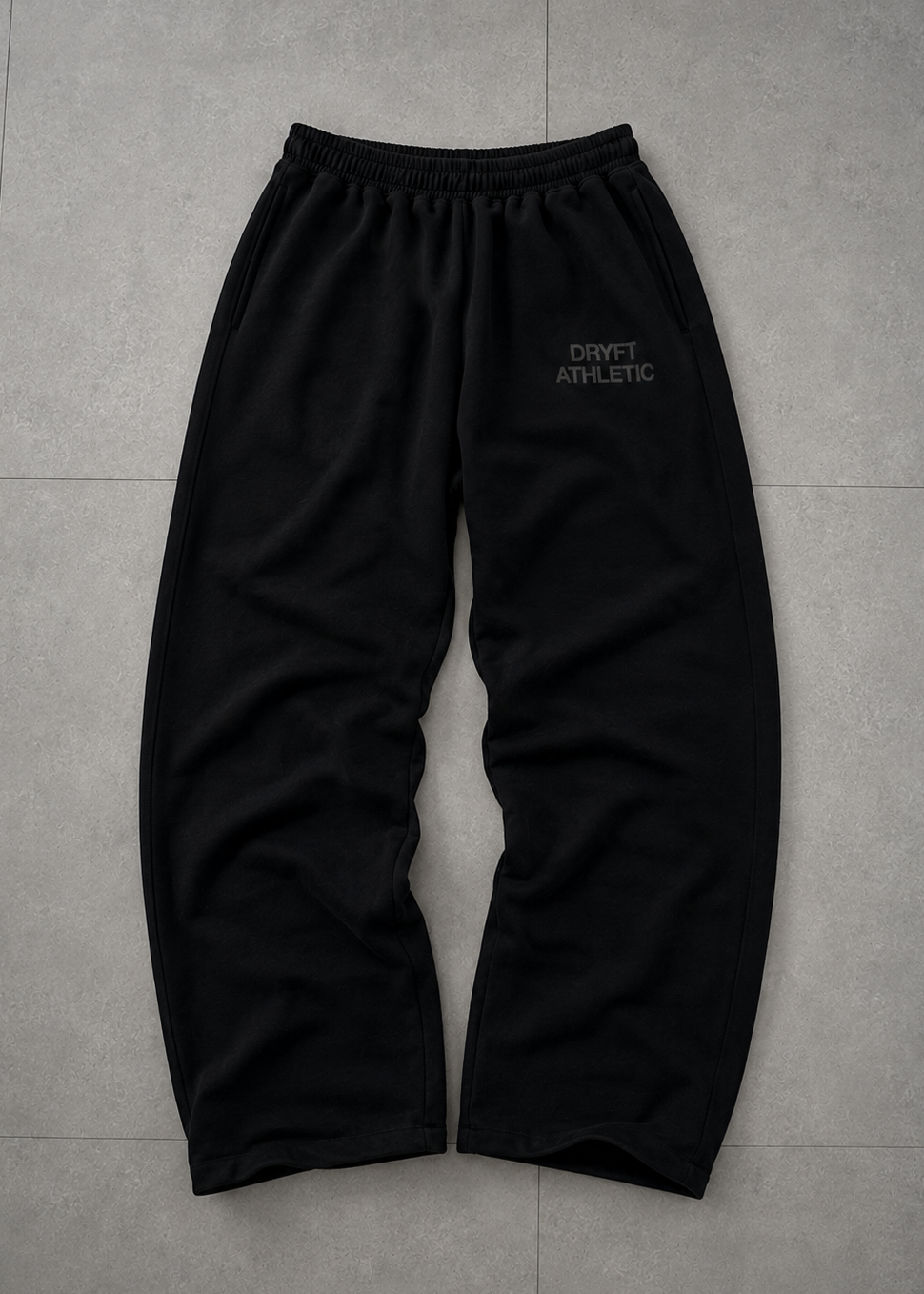 DRYFT Athletic Wide Leg Sweatpants — Black-thumbmail-2