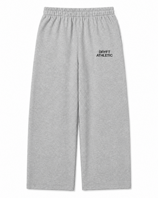 DRYFT Athletic Wide Leg Sweatpants — Ash Grey