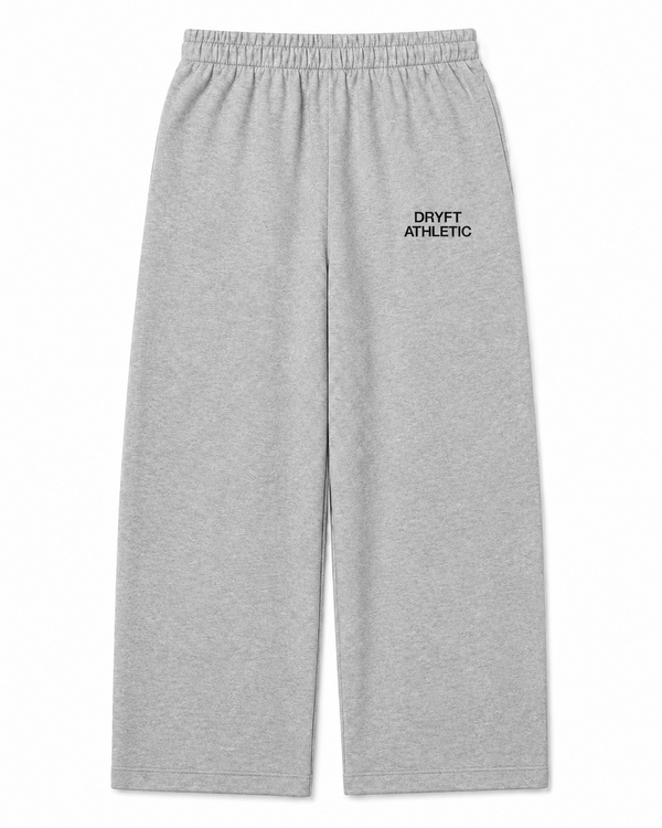 DRYFT Athletic Wide Leg Sweatpants — Ash Grey