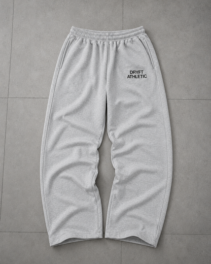 DRYFT Athletic Wide Leg Sweatpants — Ash Grey