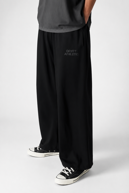 DRYFT Athletic Wide Leg Sweatpants — Black