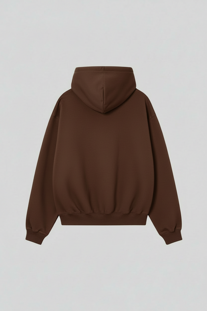 Premium Oversized Cocoa Brown Hoodie for Men | Ultra-Soft Fabric, Relaxed Fit, Minimalist Streetwear Essential”