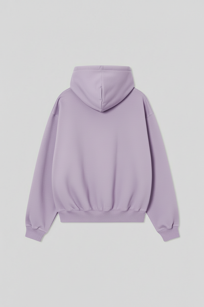 Premium 350 GSM Solid Lavender Oversized Hoodie