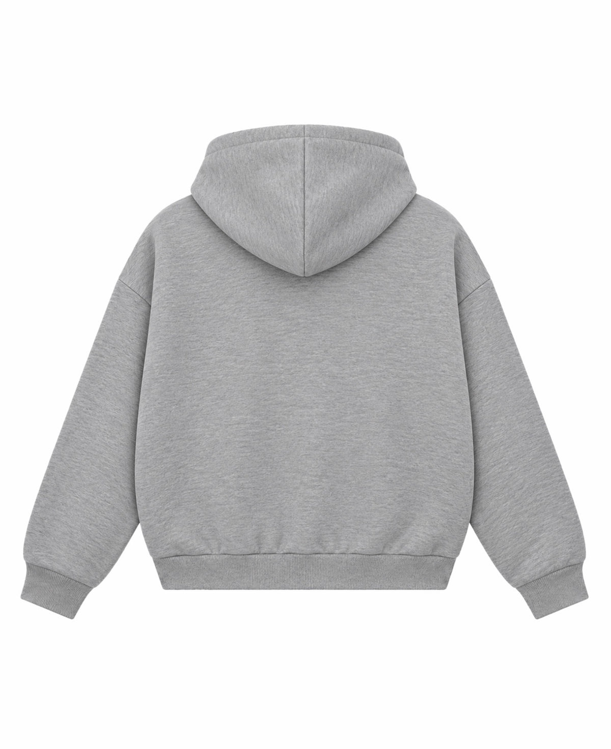 Grey Boxy Dual Zipper Hoodie-thumbmail-2