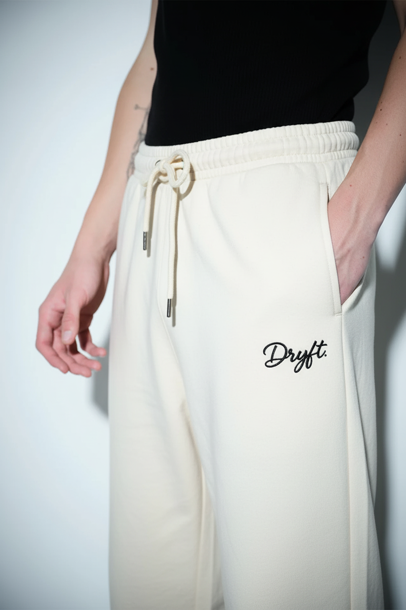 Dryft Off-White Sweatpants Detail
