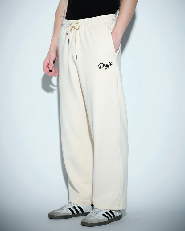 Dryft Off-White Sweatpants No Ankle Zip
