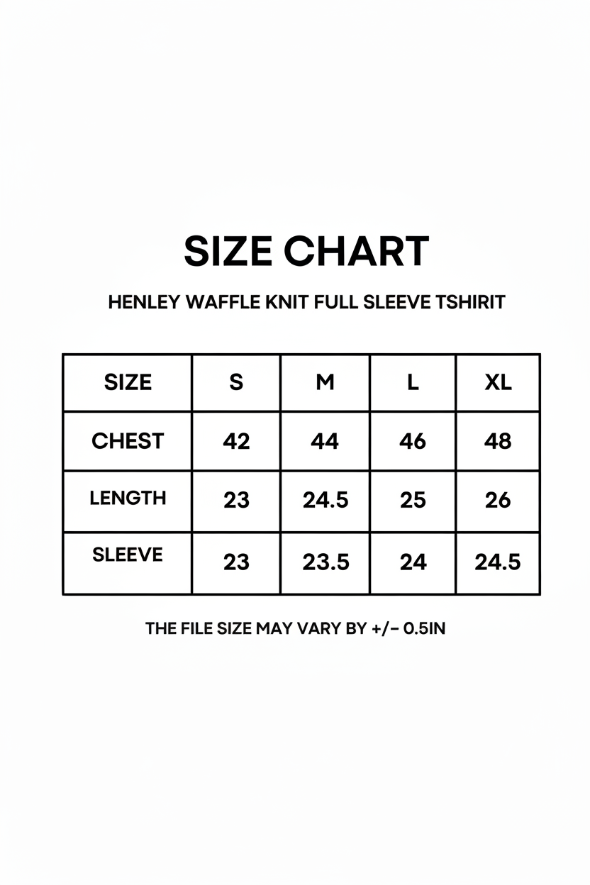 Henley Size Chart Final