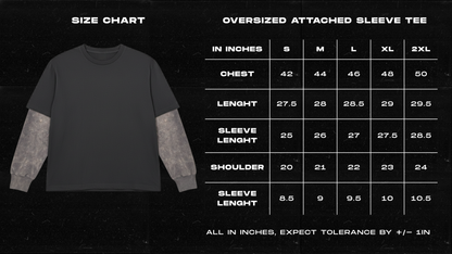 Syndicate Graphic Oversized T-Shirt - Black with Tribal Sleeves