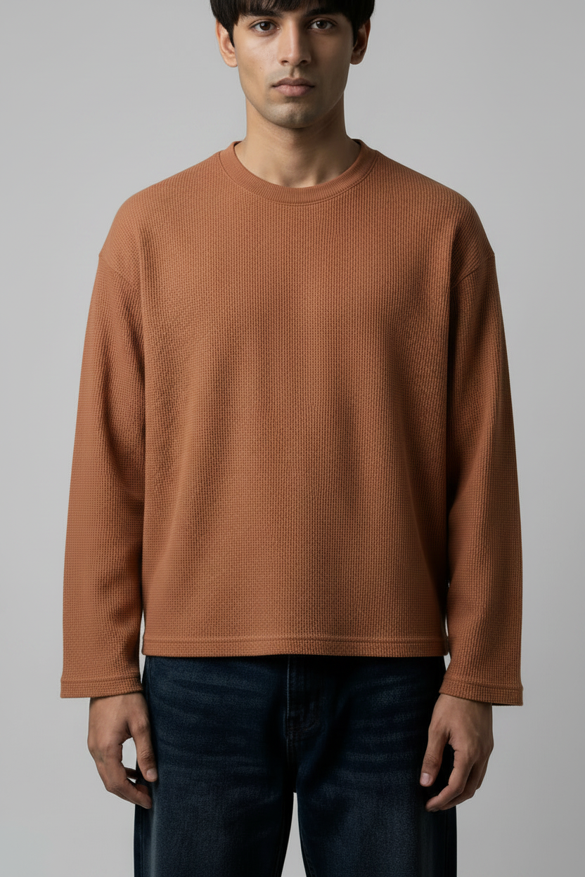 Terracotta Waffle Model Shot