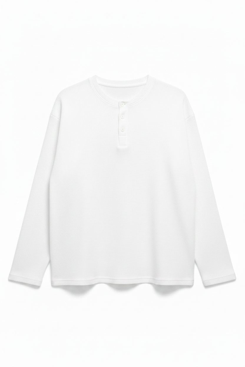 White Henley Ghost Mockup