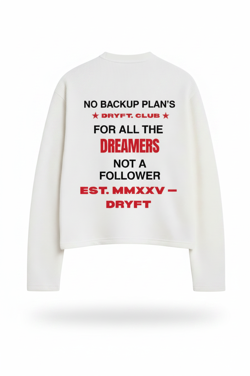 White Waffle Back Dreamers Pure White BG